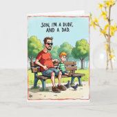 Banc du père cool carte (Fleur jaune)