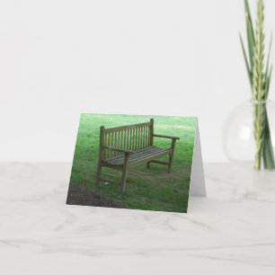 Banc en bois calme chez Bryn Mawr Notes Card Sets