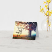Banc et arbre C'est bien Carte (Fleur jaune)
