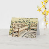 Banc vide - Avec Carte de Sympathie (Fleur jaune)
