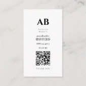 Bancaire commercial Photo QR Code Carte de visite (Dos)