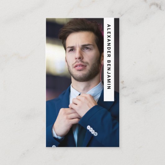 Bancaire commercial Photo QR Code Carte de visite (Devant)