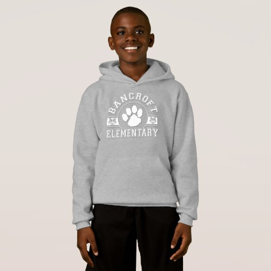 Bancroft Elementary Paw Grijs Sweatshirt (Voorkant volledig)