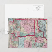 Bancroft's map of Oregon, Washington, Idaho Briefkaart (Voorkant / Achterkant)