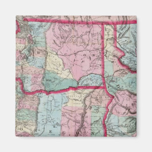 Bancroft's map of Oregon, Washington, Idaho Magneet