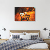 Bancs de jardin dans l'automne Toile imprimée (Insitu(Chambre))