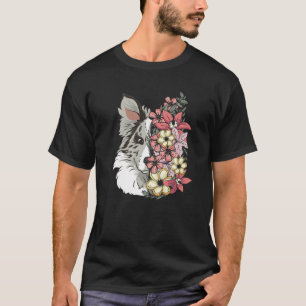 Band collie Dog met bloemen T-shirt