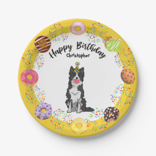 Band Collie Donuts Birthday Party Paper Bord