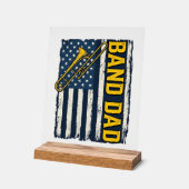 Band Dad Trombone American Flag Vintage Shirt Desi (Angle)
