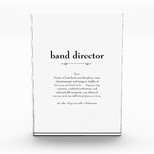 Band Director Definitie Bedankt Gift Fotoblokken (Voorkant)