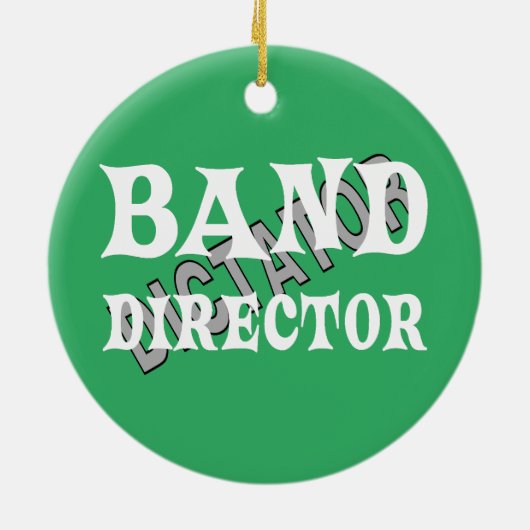 Band Director Dictator Keramisch Ornament (Achterkant)