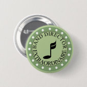 Band Director Gift Ronde Button 5,7 Cm (Voorkant /achterkant)