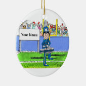 Band, drie drum - Vrouw Keramisch Ornament (Rechts)