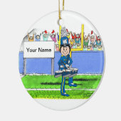 Band, drie drum - Vrouw Keramisch Ornament (Links)