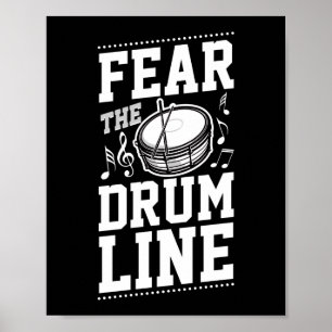 Band drumkorps vrezen de drumlijn poster