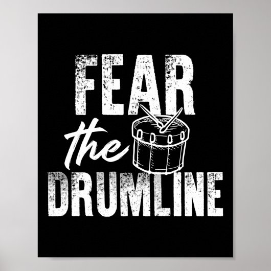Band drumkorps vrezen de drumlijn poster (Voorkant)