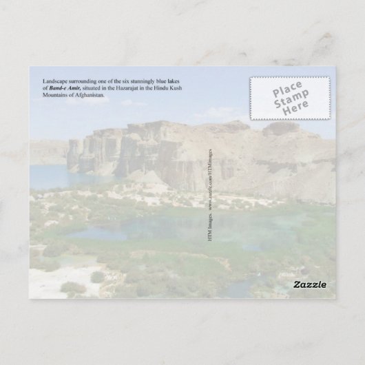 Band-e Amir, Afghanistan Briefkaart (Achterkant)