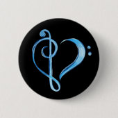 Band- en Treble Cleart Ronde Button 5,7 Cm (Voorkant)