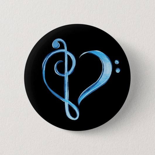 Band- en Treble Cleart Ronde Button 5,7 Cm (Voorkant)