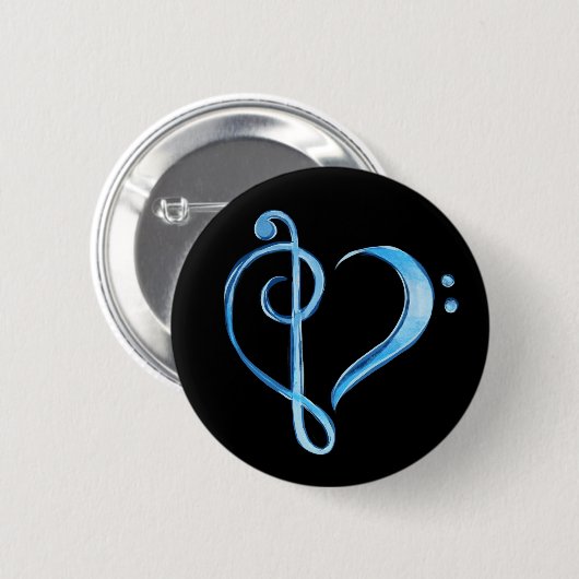 Band- en Treble Cleart Ronde Button 5,7 Cm (Voorkant /achterkant)