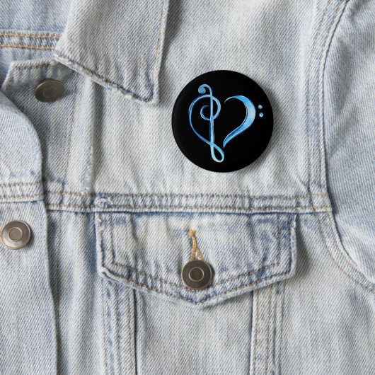 Band- en Treble Cleart Ronde Button 5,7 Cm (In situ)