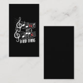 Band Geek Funny Musician Joke Musical Notes Visitekaartje (Voorkant / Achterkant)