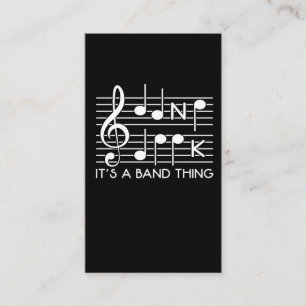Band Geek Musician Musical Notes Instrument Player Visitekaartje