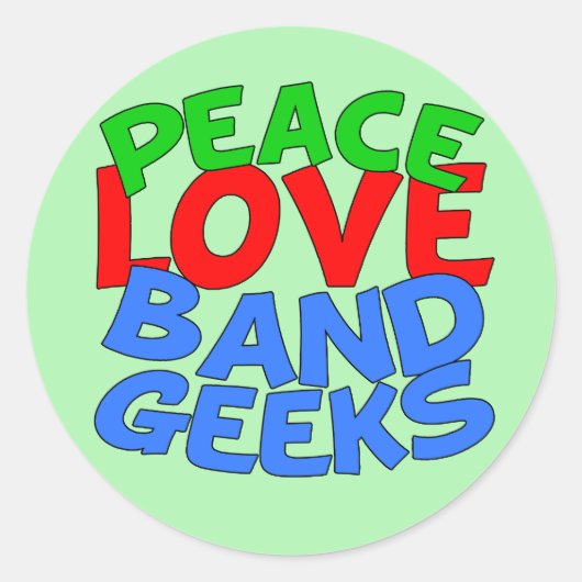 Band Geek Ronde Sticker (Voorkant)