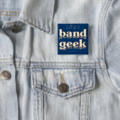 Band Geek Vierkante Button 5,1 Cm (In situ)