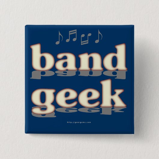 Band Geek Vierkante Button 5,1 Cm (Voorkant)