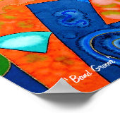 "Band Groove" Origineel schilderij van R.A.Brown© Poster (Hoek)