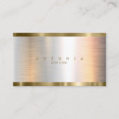 Band ID801 geborsteld metaal goud Visitekaartje (Voorkant)