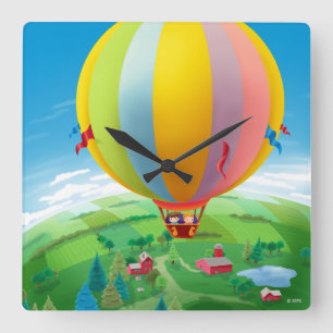 Band in de wind vierkante klok