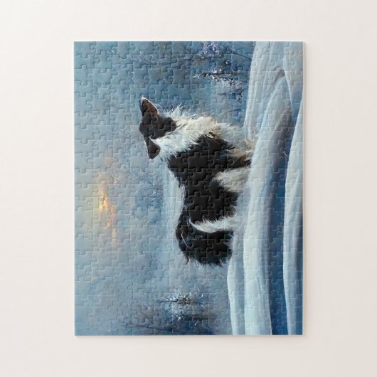 Band in wintersneeuwlandschap legpuzzel (Verticaal)