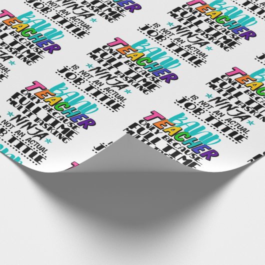 Band-leraar alleen omdat fulltime multitasking cadeaupapier (Hoek)