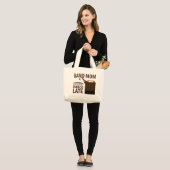 Band Mam (Funny) Chocolate Grote Tote Bag (Voorkant (model))