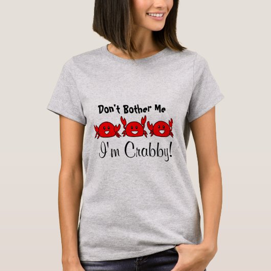 Band me niet, ik ben Crabby. Happy Red Crab Trio T-shirt (Voorkant)