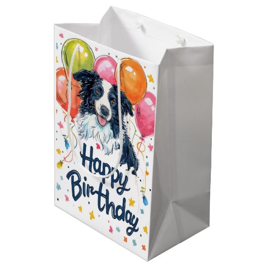 Band met ballonnen medium cadeauzakje (Achterkant Gekanteld)