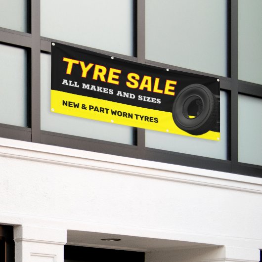 Band met banden sale spandoek (Buitenkant Gebouw)