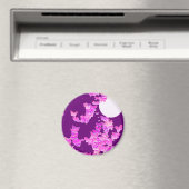 Band met vlinders - orchidee, amethyst magneet (Insitu (Vaatwasser))