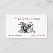 Band Musician Music Teacher Business Card Visitekaartje (Voorkant)
