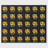 Band-nana Funny Fruit Banana Pun Dark BG Cadeaupapier (Vlak)
