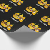 Band-nana Funny Fruit Banana Pun Dark BG Cadeaupapier (Hoek)