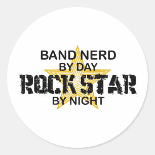 Band Nerd Rock Star by Night Ronde Sticker