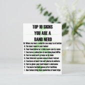 Band Nerd Top 10 Briefkaart (Staand voorkant)