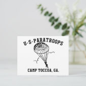 Band of Brothers Currahee US Paratrooper Toccoa Briefkaart (Staand voorkant)