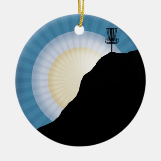 Band op een berg keramisch ornament (Voorkant)