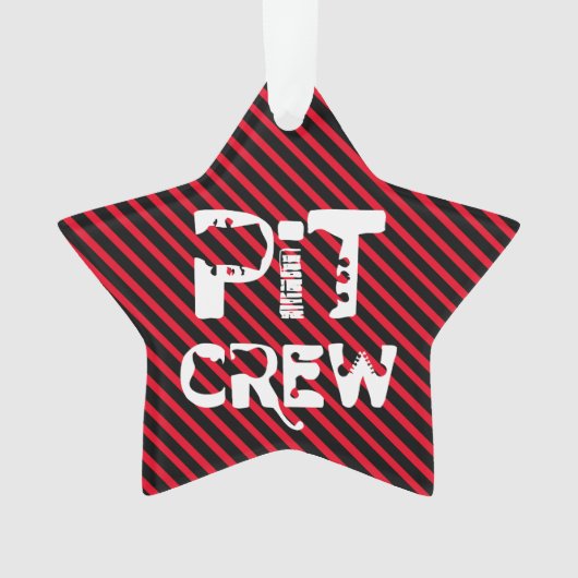 Band Pit Crew Muzikale Tekst Ornament (voorkant)