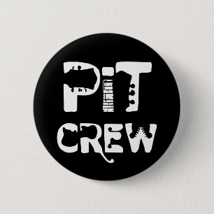 Band Pit Crew Muzikale Tekst Ronde Button 5,7 Cm
