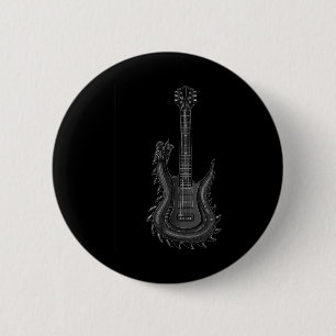 Band Rock and Roll gitaren voor mannen Band T-shir Ronde Button 5,7 Cm